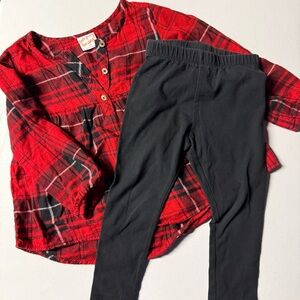 4/$10! Jumping Beans Plaid Shirt and Pant Set- 3T